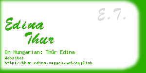 edina thur business card
